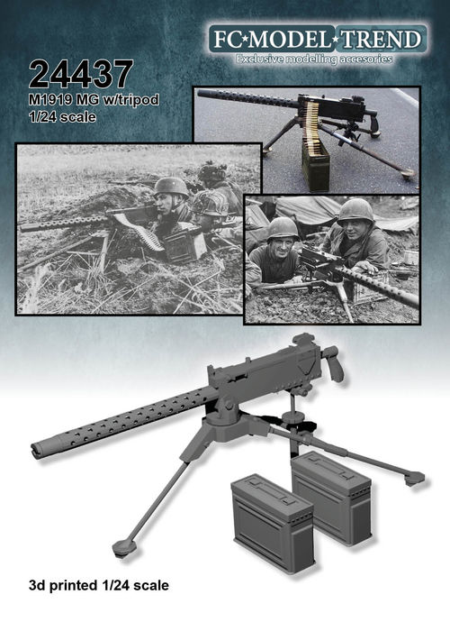 24437 Ametralladora M1919 con trípode, escala 1/24