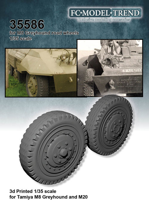 35586 M8/M20 neumáticos de carretera, escala 1/35