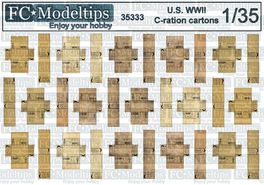 35333 Cajas de raciones C, US army WWII, escala 1/35