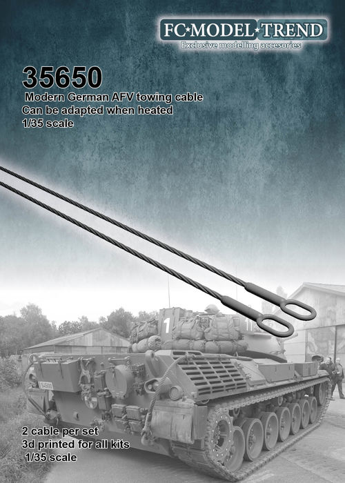 35650 Cable de arrastre para AFV alemán moderno, escala 1/35