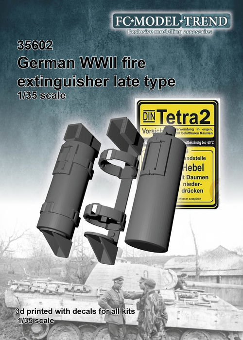 35587 Extintor alemán para vehículos WWII, escala 1/35