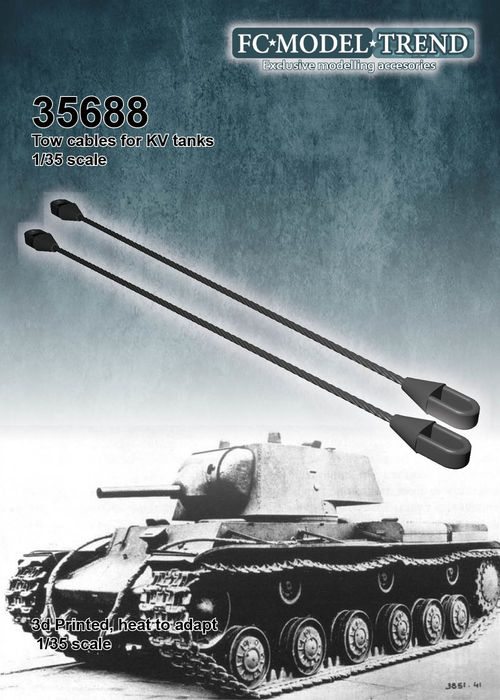 35688 Cables de arrastre para tanques KV, escala 1/35