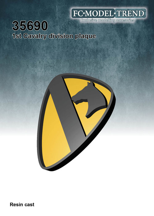 35690 Placa 1º división de caballería, 4x3cm
