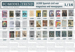 16308 Periódicos y revistas de la guerra civil española, escala 1/16