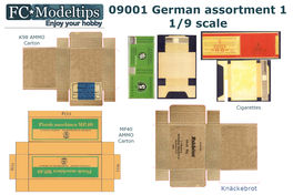 09001 Surtido alemán WWII set 1, escala 1/9