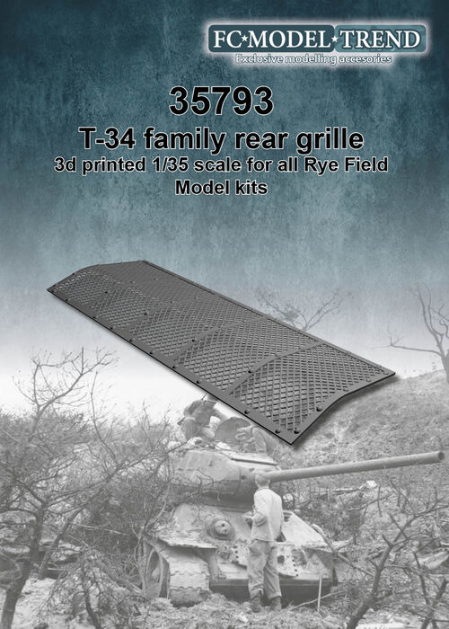 35793 T34 y familia rejilla cubierta del motor para maquetas RFM, escala 1/35