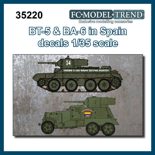 35220 BA-6 y BT-5 en España, calcas a escala 1/35