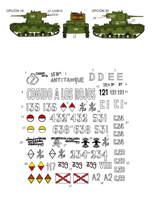 35229 Calcas T-26 en España, bando nacional, escala 1/35