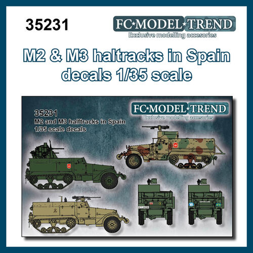 35231 Calcas semiorugas M2 y m3 en España, escala 1/35