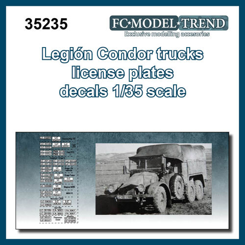35235 Matrículas de camiones de la Legión Condor, escala 1/35