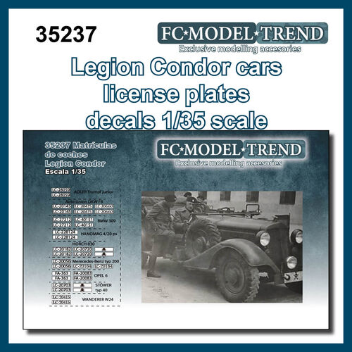 35237 Matrículas de coches de la Legión Cóndor, escala 1/35