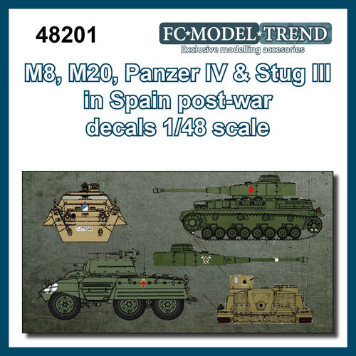 48201 Panzer IV, Stug III, M8 y M20 en España, escala 1/48