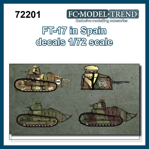 72201 FT-17 en España, calcas a escala 1/72