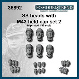 35892 Cabezas SS con gorra M43, set 2. Escala 1/35
