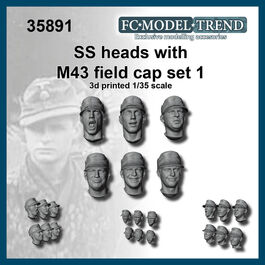 35891 Cabezas SS con gorra M-43, set 1. Escala 1/35.