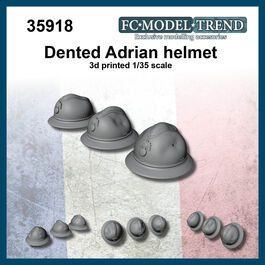 35918 Cascos franceses Adrián abollados, escala 1/35.