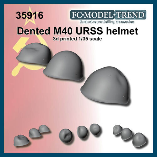 35916 Cascos abollados soviéticos WWII, escala 1/35.