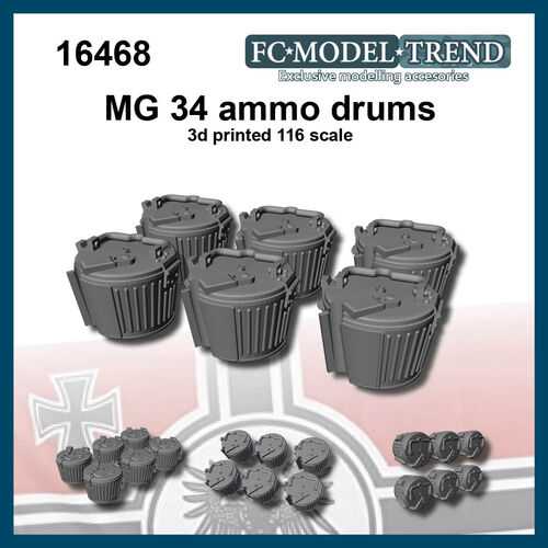 16468 MG-34 tambores de munición, escala 1/16.