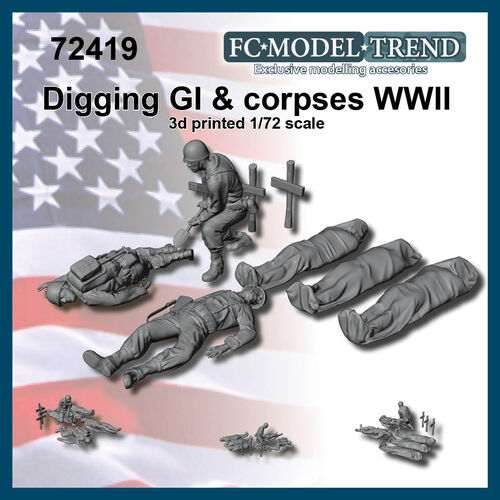 72419 Soldados USA WWII "caídos" escala 1/72.