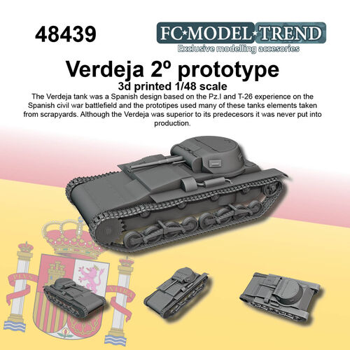48439 Tanque Verdeja, 2º prototipo, escala 1/48.