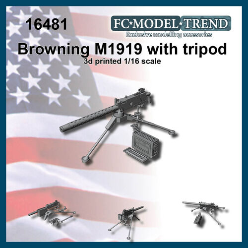 16481 Browning M1919 con trípode, escala 1/16.