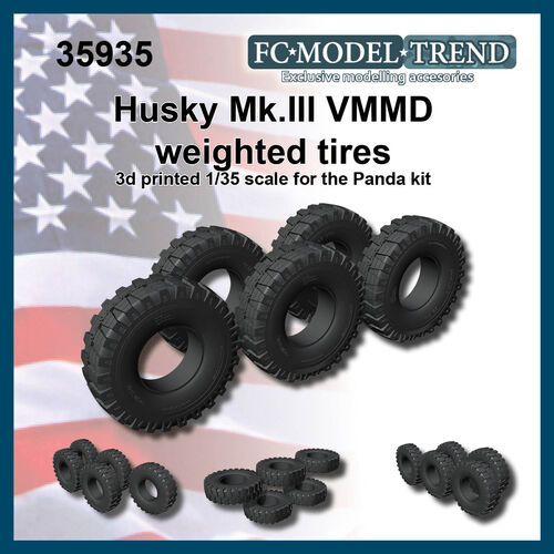 35935 Husky Mk.III VMMD, neumáticos con peso, escala 1/35.