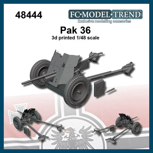 48444 Pak 36 cañón de 37mm alemán, escala 1/48.
