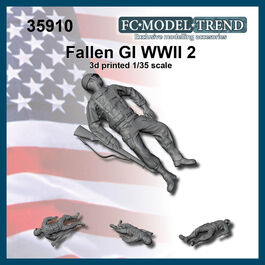 35910 Soldado USA WWII caído, escala 1/35