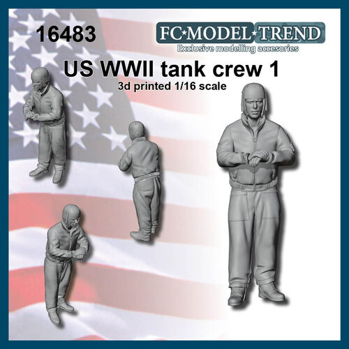 16483 Tripulación de carro USA WWII, escala 1/16.