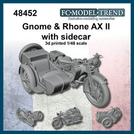 48452 Gnome & Rhone AX II con sidecar, escala 1/48.