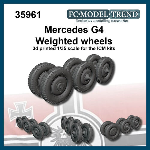 35961 Mercedes G4 ruedas "gelande" con peso, escala 1/35.