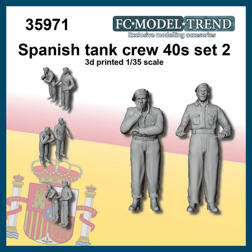 35971 Tripulación de carro de combate España, años 40, set 2. Escala 1/35.