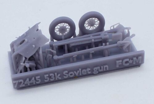 72445 53K cañón soviético de 45mm. Escala 1/72. Impreso en 3d.