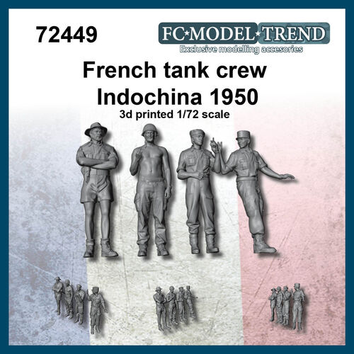 72449 Tripulación de carro francesa, Indochina 1950. Escala 1/72