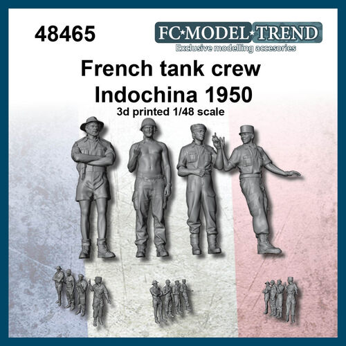 48465 Tripulación de carro francesa, Indochina 1950, escala 1/48.