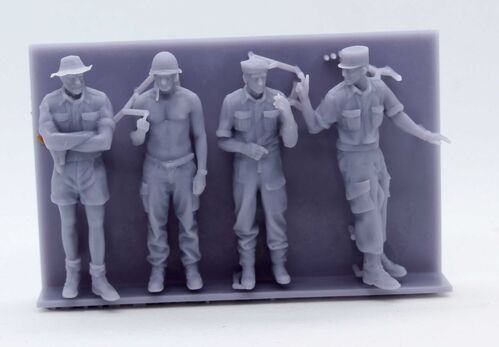 48465 Tripulación de carro francesa, Indochina 1950, escala 1/48.