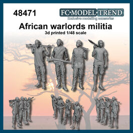 48471 Milicianos de los señores de la guerra africanos, escala 1/48.