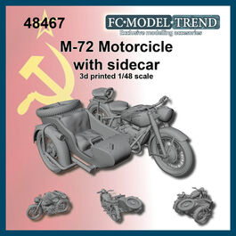48467 Motocicleta soviética M-72 con sidecar, escala 1/48.
