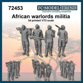 72453 Milicianos de los señores de la guerra africanos, escala 1/72.