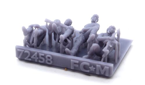 72458 Tripulación de carro milicia africana. Escala 1/72.