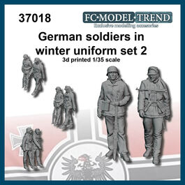 37018 Soldados alemanes en uniforme de invierno, set 2. Escala 1/35.