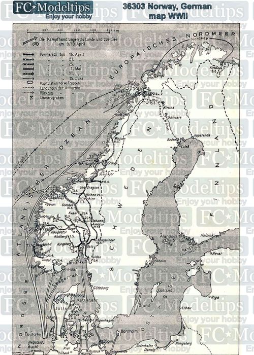 base, mapa alemán de Noruega