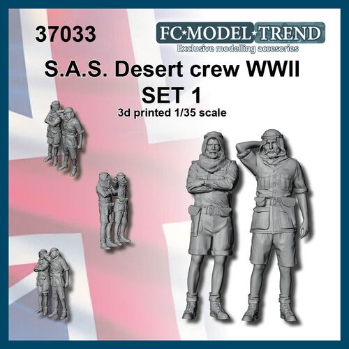 37033 SAS tripulantes de jeep en Africa, set 1. Escala 1/35