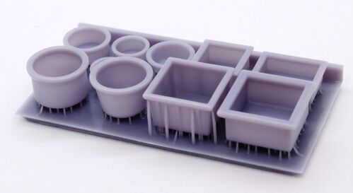 37039 Cubetas de plástico. Escala 1/35.