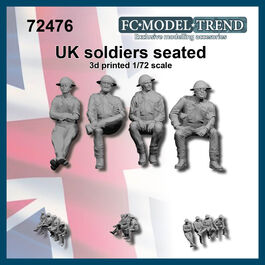 72476 Soldados UK sentados, escala 1/72.