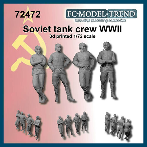 72472 Tripulación de carro soviético WWII, escala 1/72.