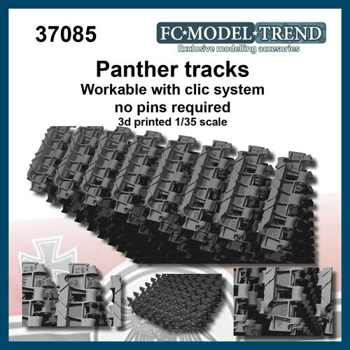37085 Panther, cadenas articulables a presión. Escala 1/35