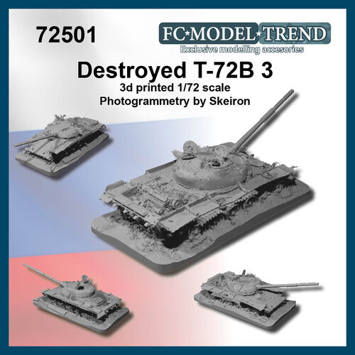 72501 T72B destruido, escala 1/72.