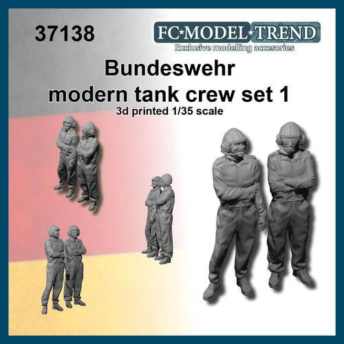 37138 Tripulación de tanque Alemania moderno, set 1. Escala 1/35.
