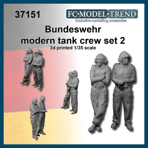 37151 Tripulación de tanque Alemania moderno, set 2. Escala 1/35.